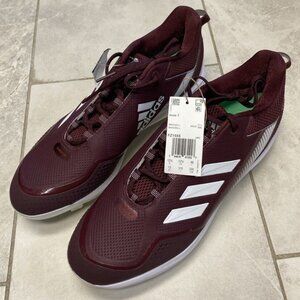 Adidas Icon 7 Metal Baseball‎ Cleats Mens Size 13 Burgundy Red White FZ1555 New